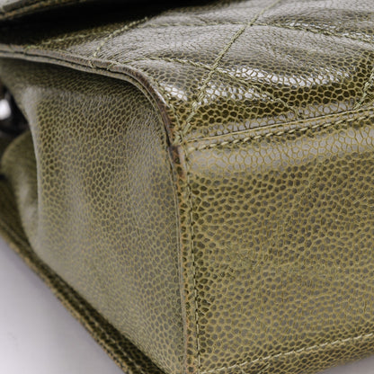 Chanel Crumpled Grained Calfskin Medium CC Crave Flap Green 9 of 10