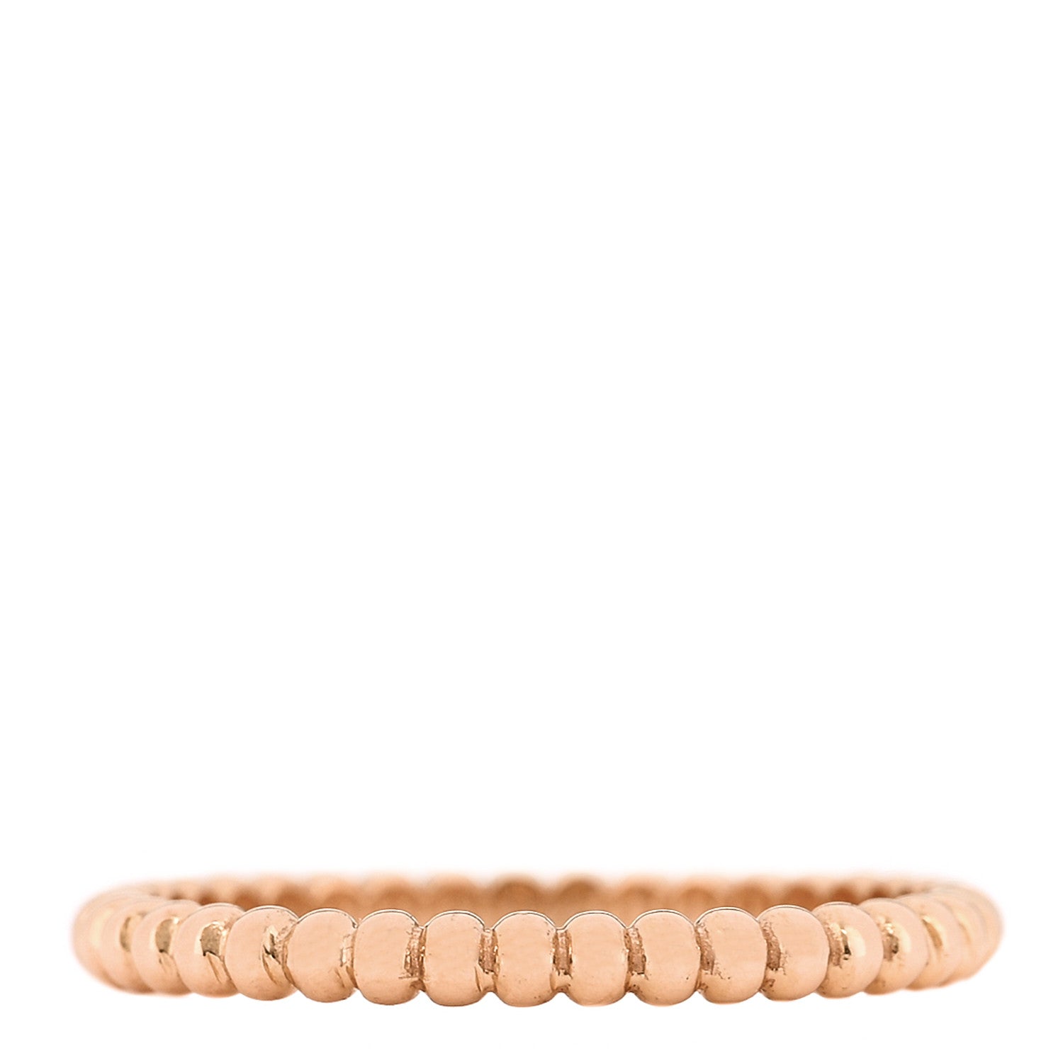 Van Cleef & Arpels 18K Rose Gold Small Perlee Ring 56 7.5 3 of 4