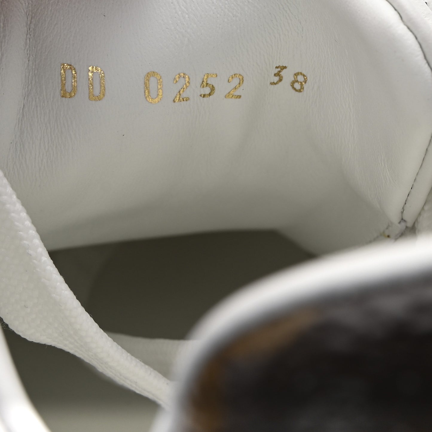 Lambskin Embossed Monogram Time Out Sneakers 38 White