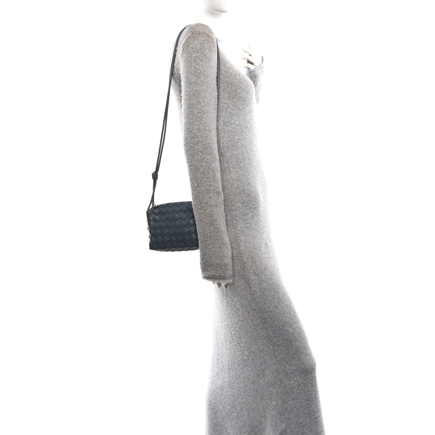 Nappa Intrecciato Mini Loop Camera Bag Thunder