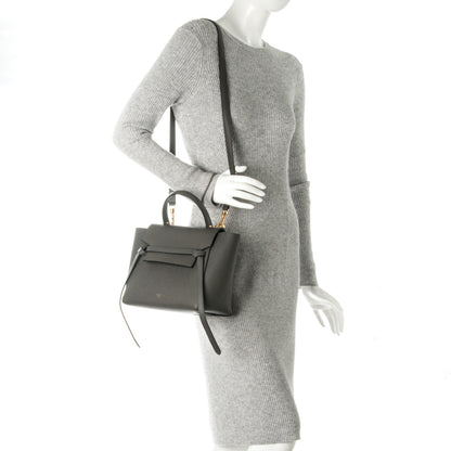 Celine Grained Calfskin Micro Belt Bag Grey 2 of 9