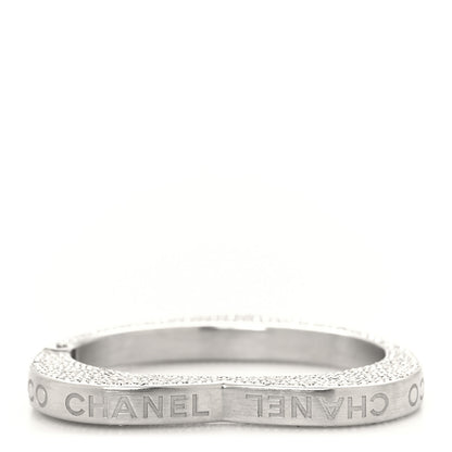 Chanel Swarovski Crystal Heart Bracelet Silver 1 of 5