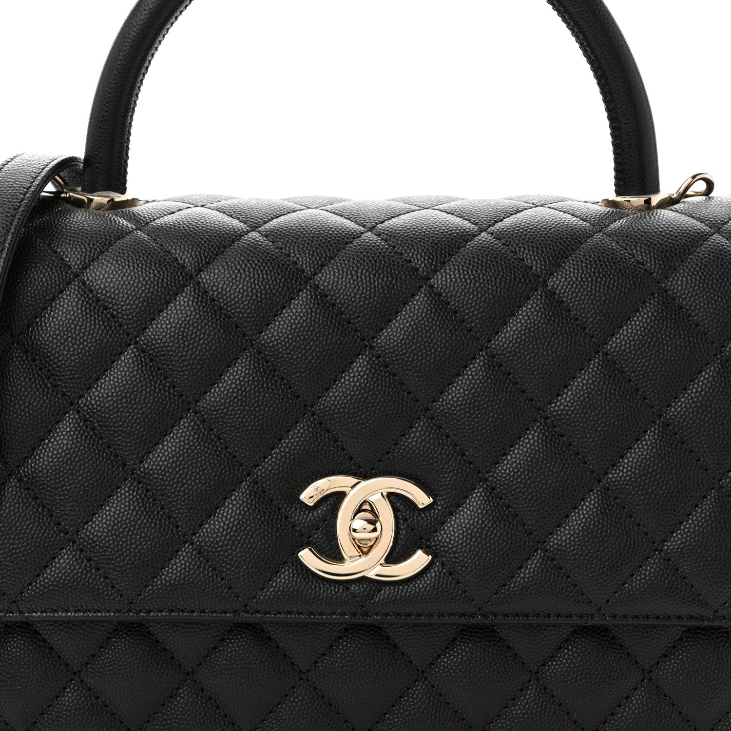 Chanel Caviar Quilted Small Coco Handle Flap Black 8 of 10