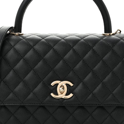 Chanel Caviar Quilted Small Coco Handle Flap Black 8 of 10