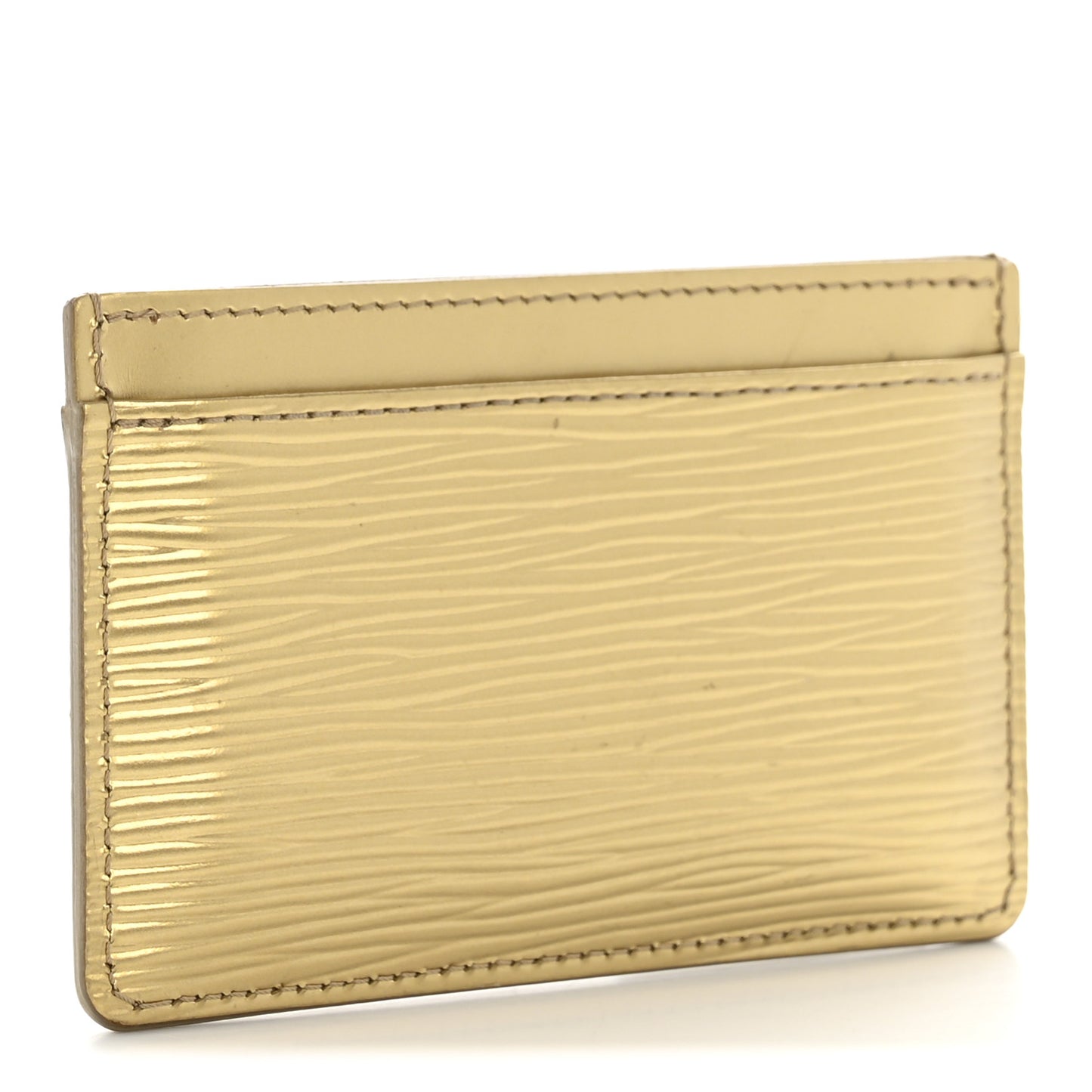 Epi Card Holder Gold