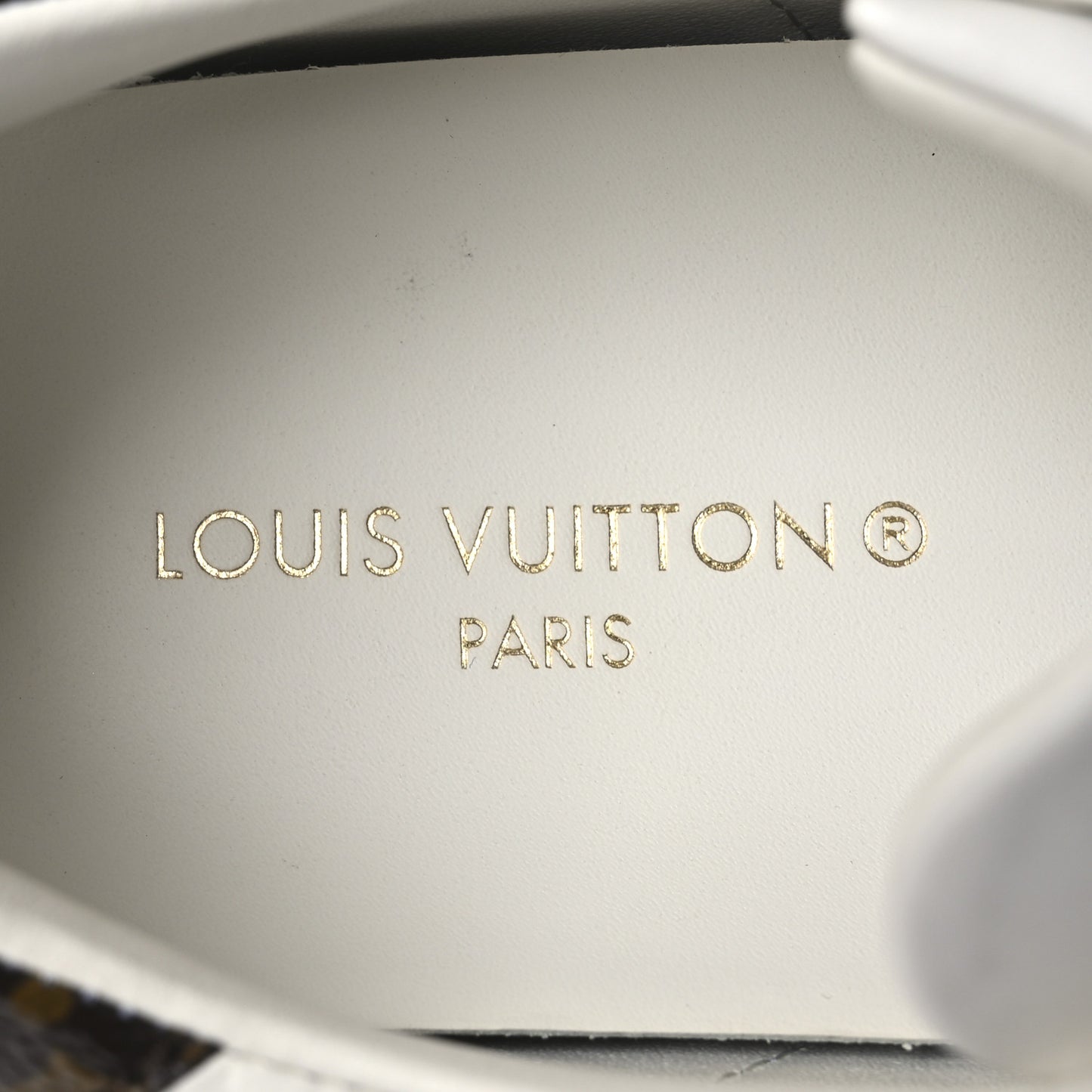 Lambskin Embossed Monogram Time Out Sneakers 37.5 White