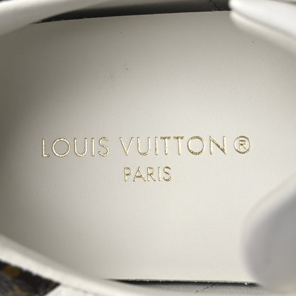 Louis Vuitton Lambskin Embossed Monogram Time Out Sneakers 37.5 White 9 of 14