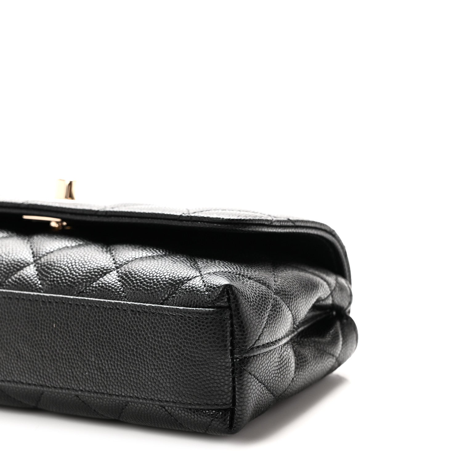 Chanel Caviar Quilted Coco Handle East West Clutch With Chain Black 10 of 11