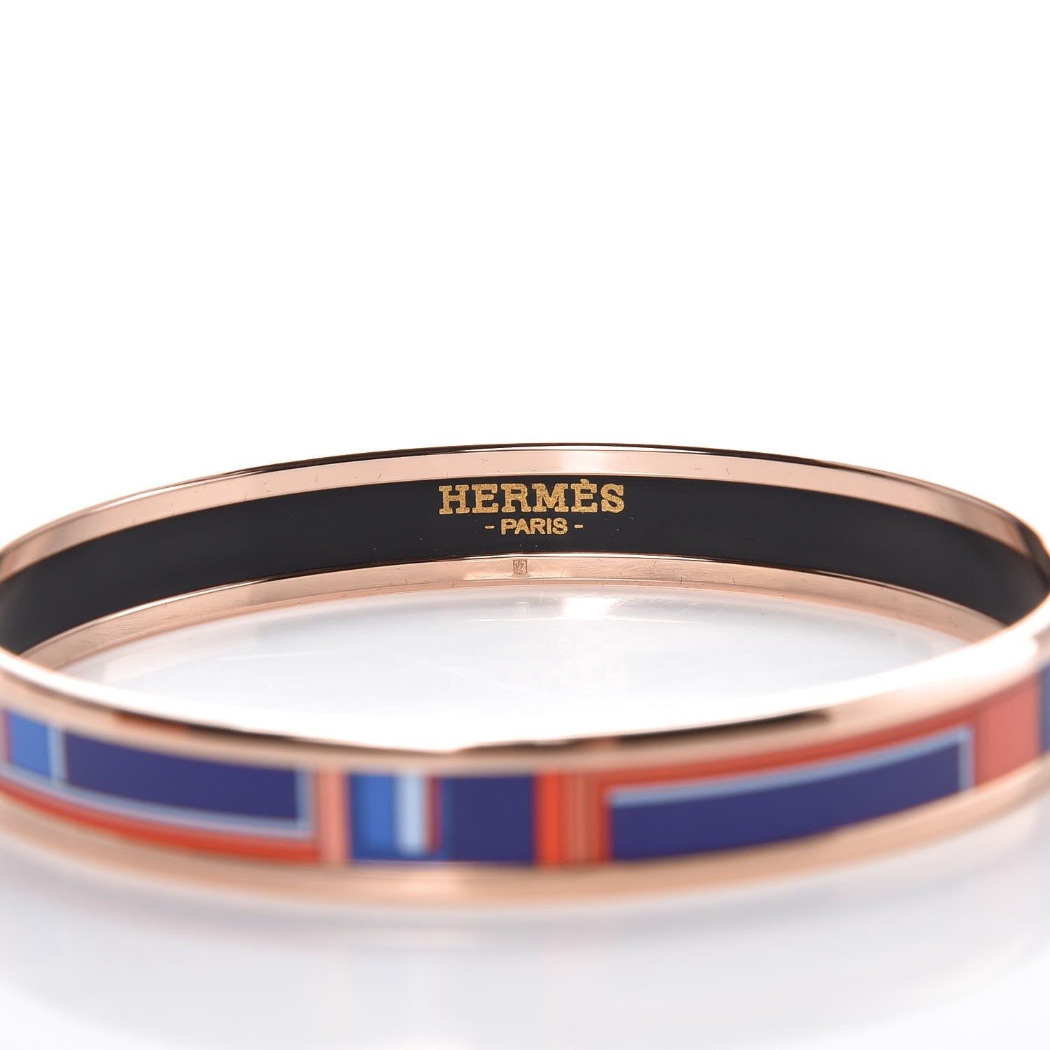 Hermes Enamel Printed Narrow Bracelet 65 4 of 6