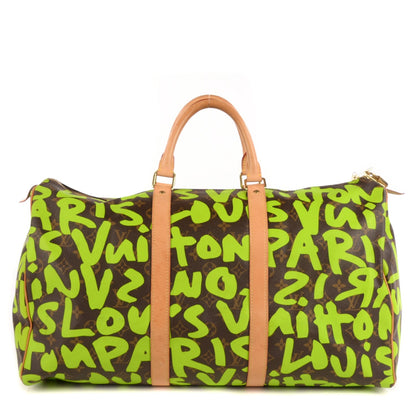 Louis Vuitton Monogram Graffiti Keepall 50 Green 1 of 7