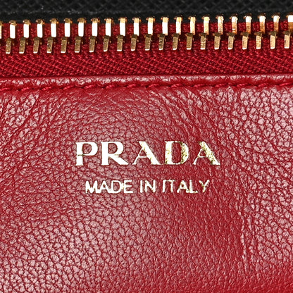 Prada Saffiano Lux Monochrome Chain Wallet Black Black 5 of 7