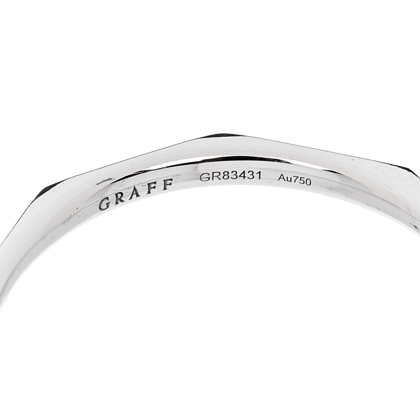 18K White Gold 2.3mm Laurence Graff Signature Wedding Band Ring 70 13