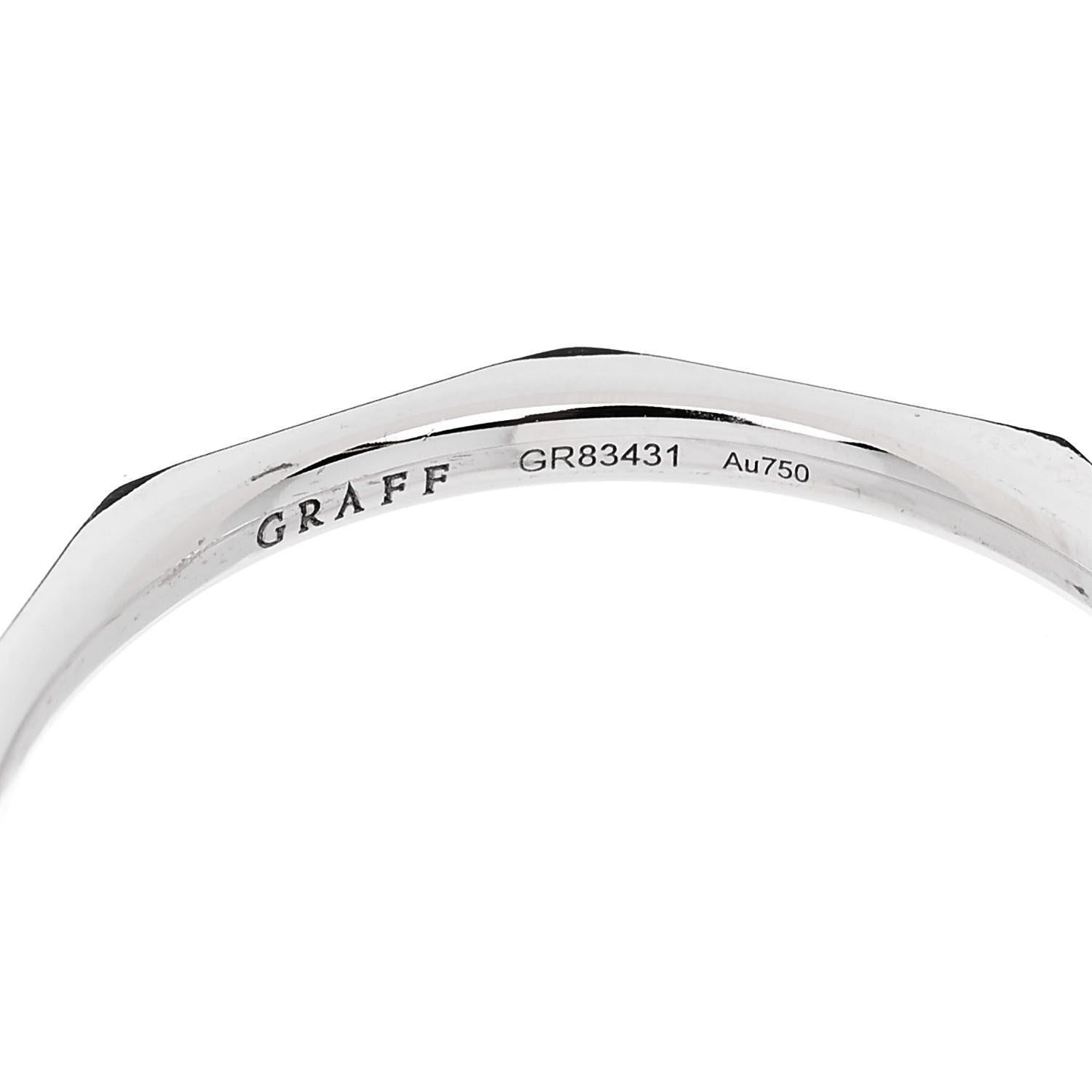 Graff 18K White Gold 2.3mm Laurence Graff Signature Wedding Band Ring 70 13 4 of 4