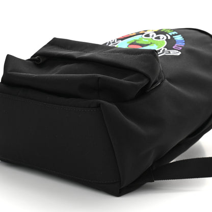 Balenciaga Nylon Embroidered You Are The World Explorer Backpack S Black 8 of 9