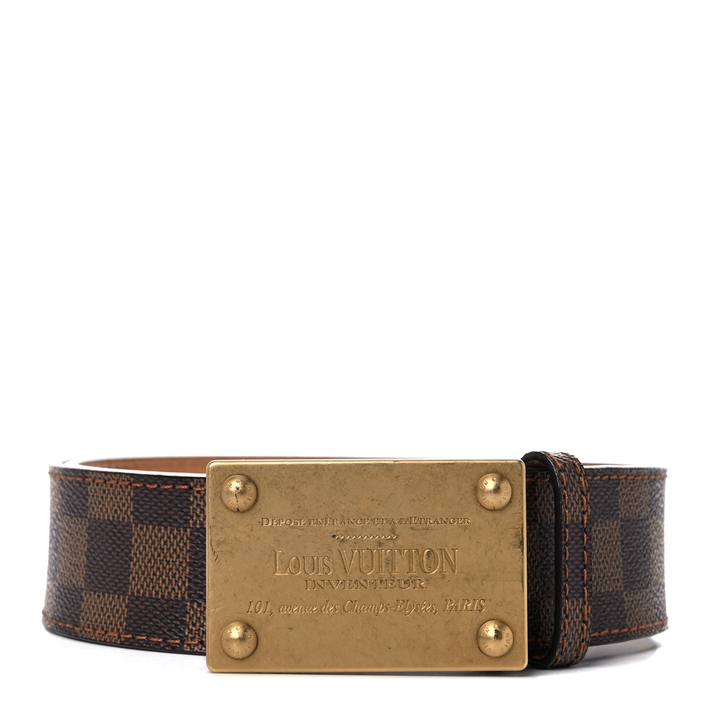 Damier Ebene Inventeur Belt 90 36