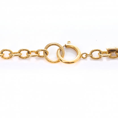 Chanel Quilted Long Chain Necklace Gold 4 of 5