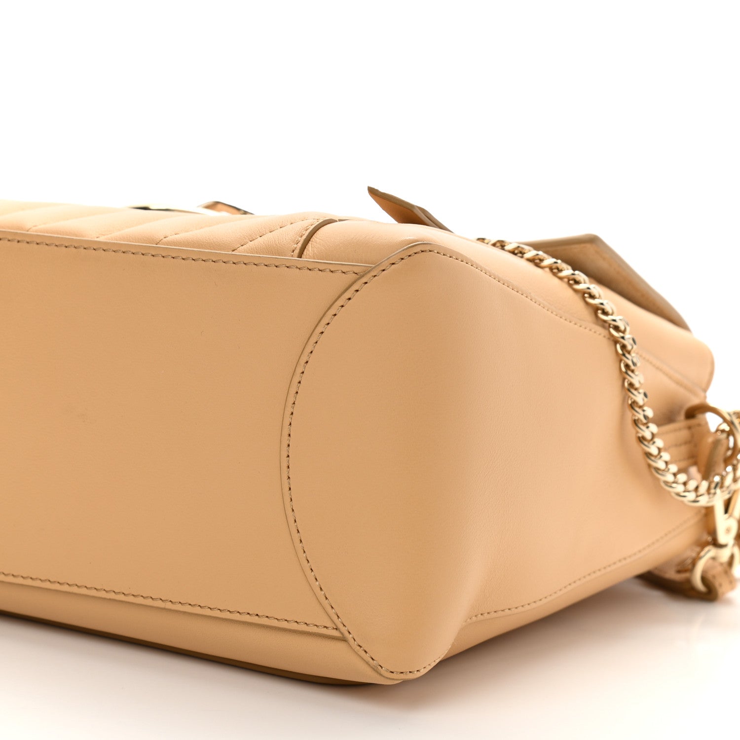 Chloe Smooth Calfskin Quilted Medium Faye Day Shoulder Bag Bleached Brown 10 of 15