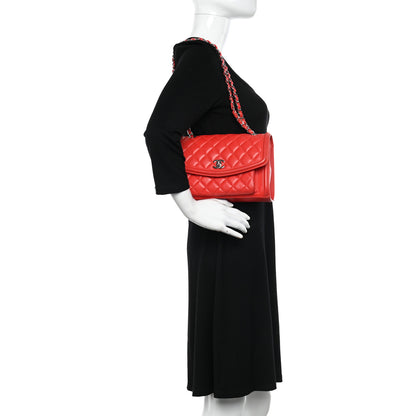 Chanel Lambskin Quilted Small Geometric Flap Red 2 of 11