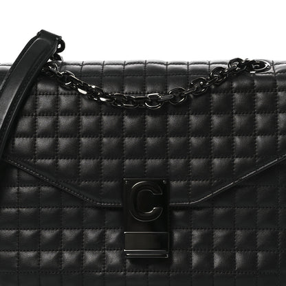 Celine Calfskin Quilted Medium C Bag Black 9 of 11