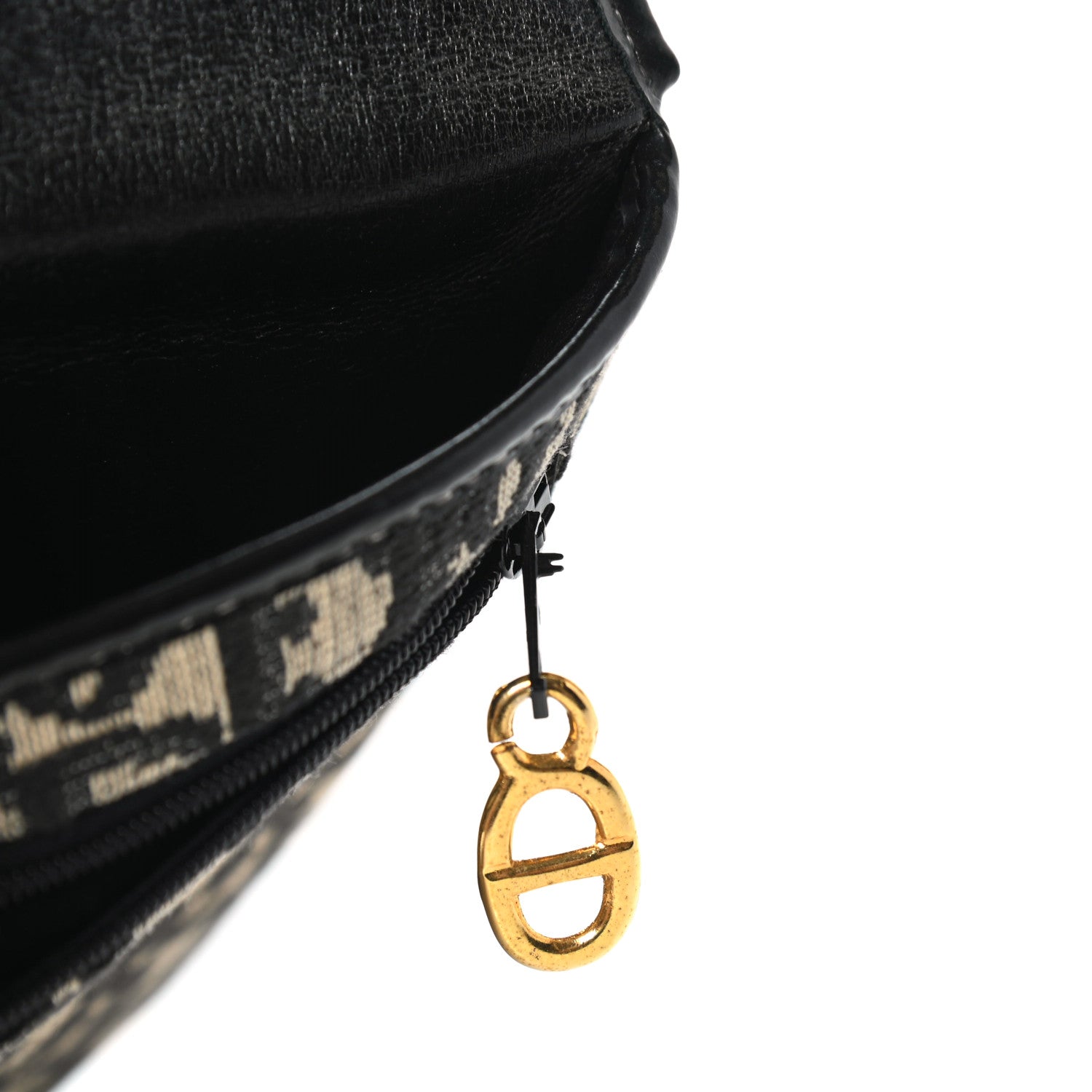 Christian Dior Monogram Flap Clutch Navy Blue 9 of 11