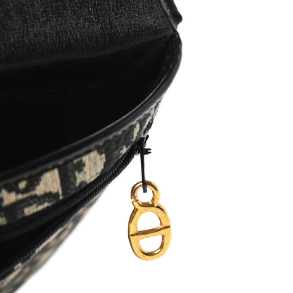 Christian Dior Monogram Flap Clutch Navy Blue 9 of 11