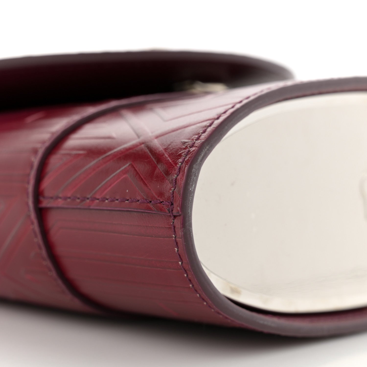 Chloe Calfskin Embossed Small Aby Lock Brown Purple 10 of 11