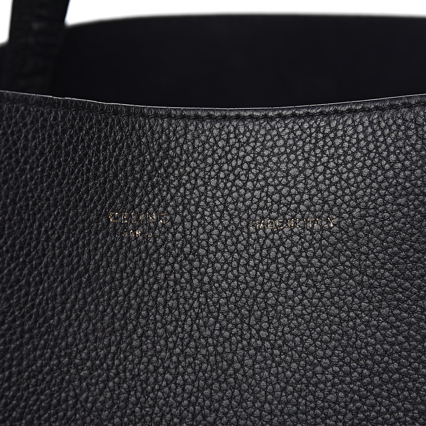 Soft Grained Calfskin Small Belt Cabas Phantom Black