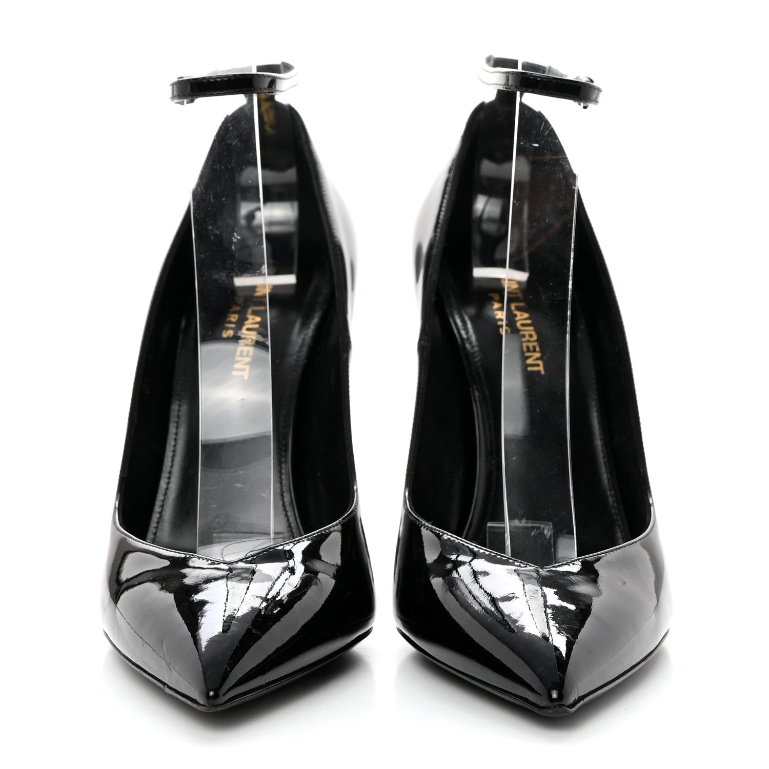 Saint Laurent Patent Opyum Appelle Moi Ankle Strap Pump 39 Black 2 of 16