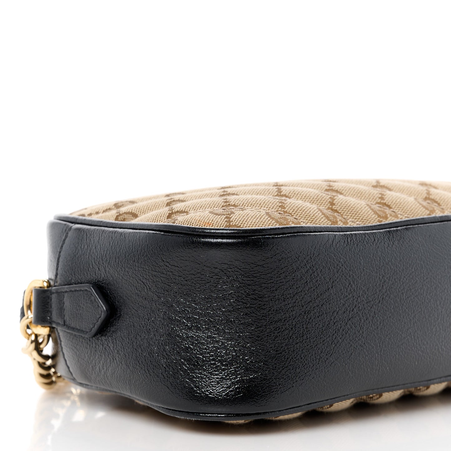 Monogram Matelasse Diagonal Small GG Marmont Chain Shoulder Bag Beige Black