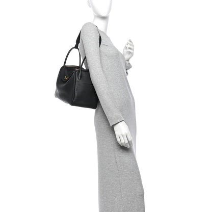 Hermes Taurillon Clemence Lindy 30 Black 2 of 10