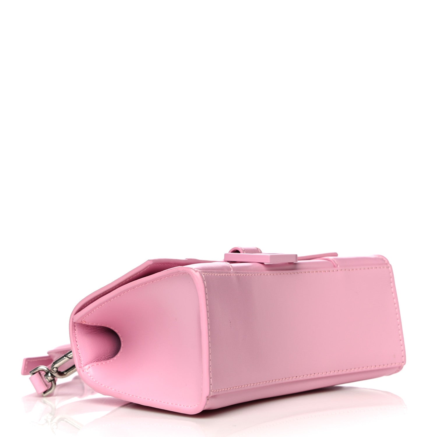 Balenciaga Shiny Box Calfskin Tonal B Hourglass Top Handle Bag XS Candy Pink 4 of 12