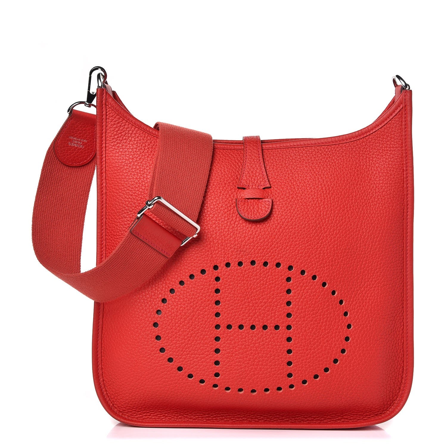 Hermes Taurillon Clemence Evelyne III PM Rouge Tomate 1 of 9