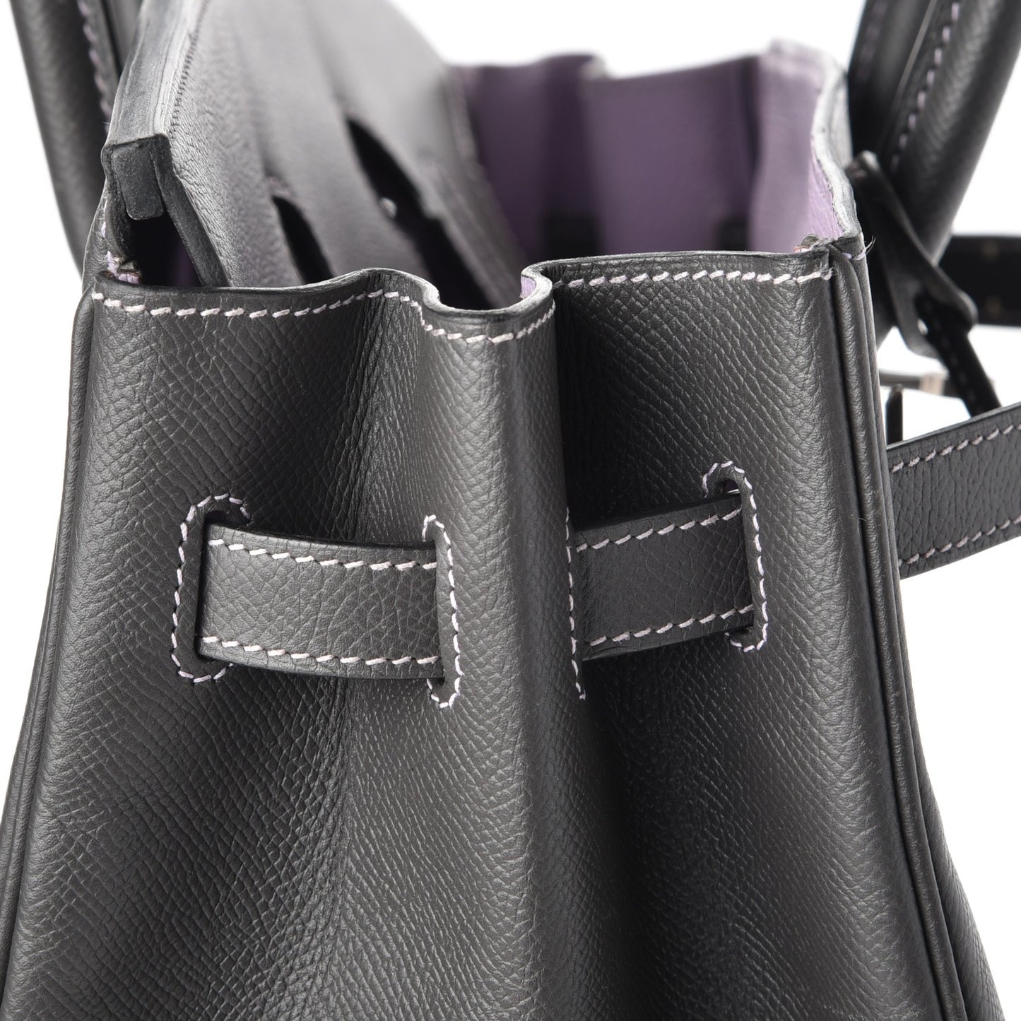 Epsom Horseshoe Birkin 35 Etain Lilac