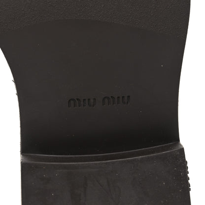 Miu Miu Antic Calfskin Laced Booties 40 Cacao 7 of 9