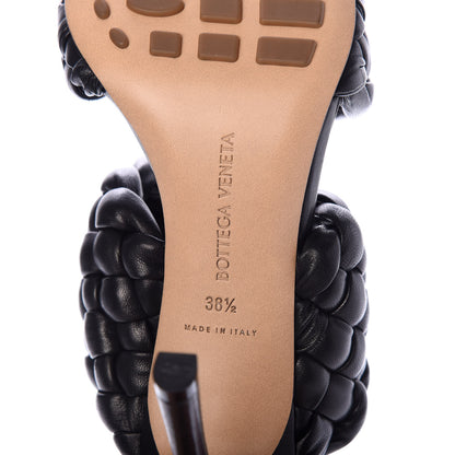 Bottega Veneta Nappa Twisted Padded Intrecciato Curve Slide Sandals 38.5 Black 7 of 9