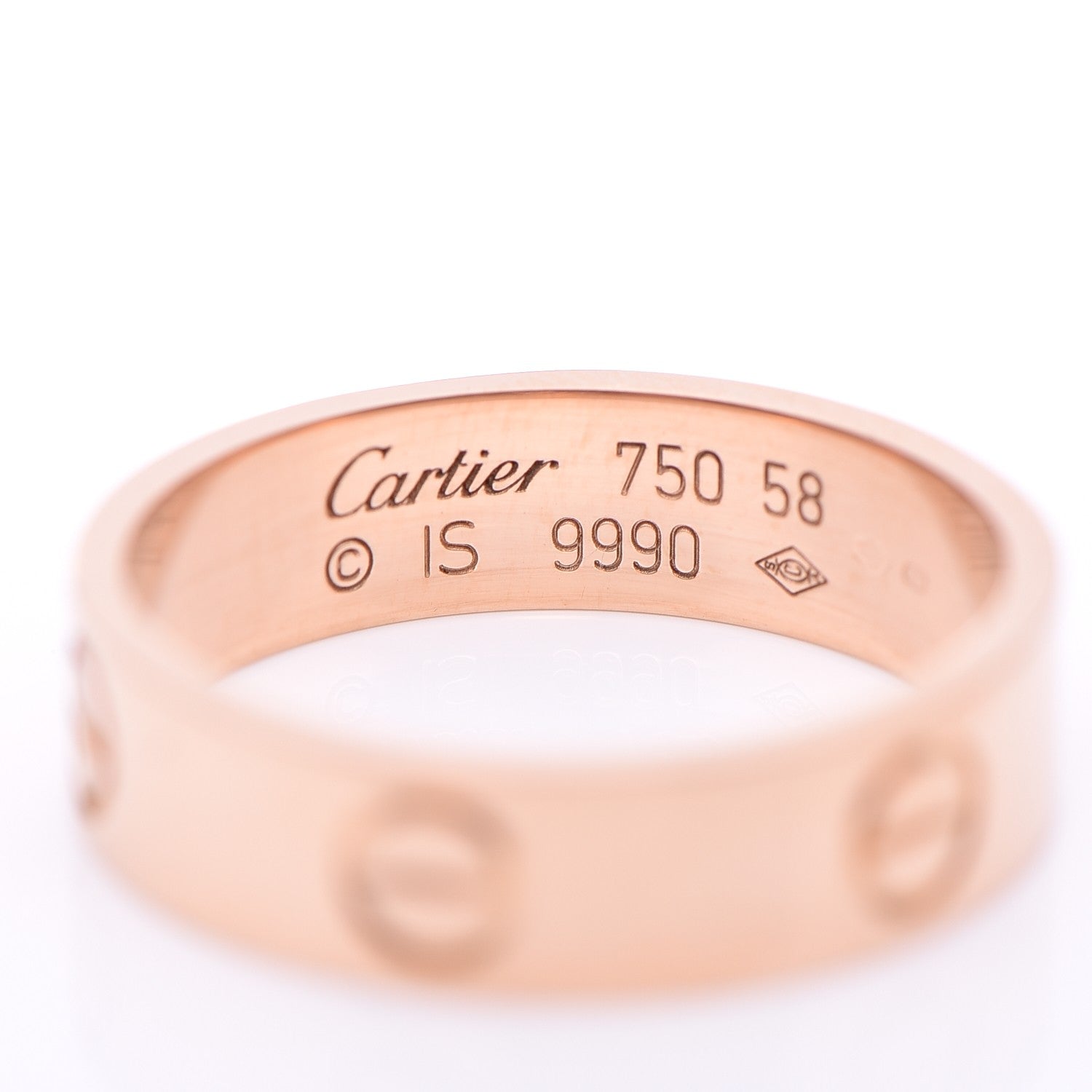 Cartier 18K Pink Gold 5.5mm LOVE Ring 58 8.25 3 of 5