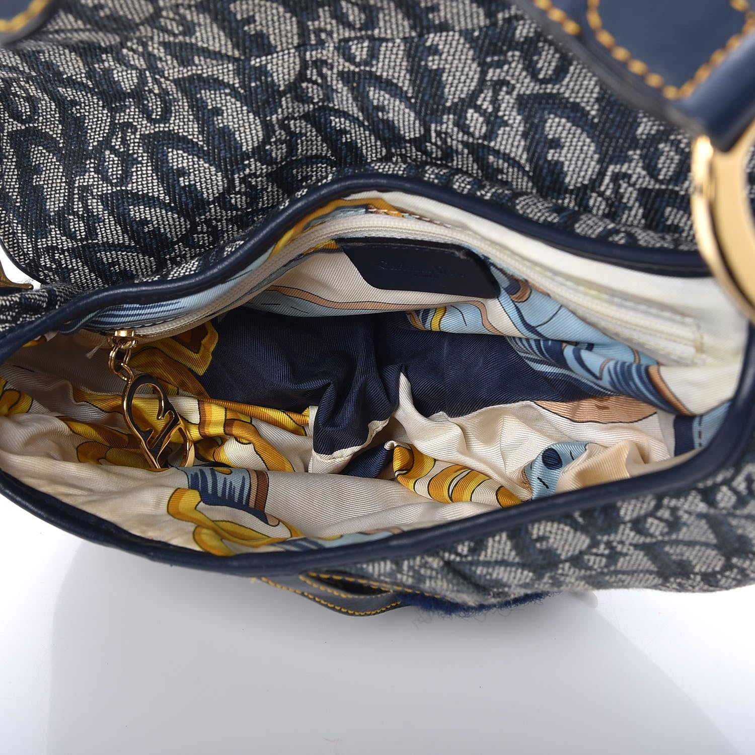 Christian Dior Monogram Saddle Bag Blue 5 of 8