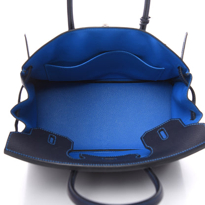 Hermes Togo Horseshoe Birkin 30 Bleu Nuit Bleu Hydra 7 of 30