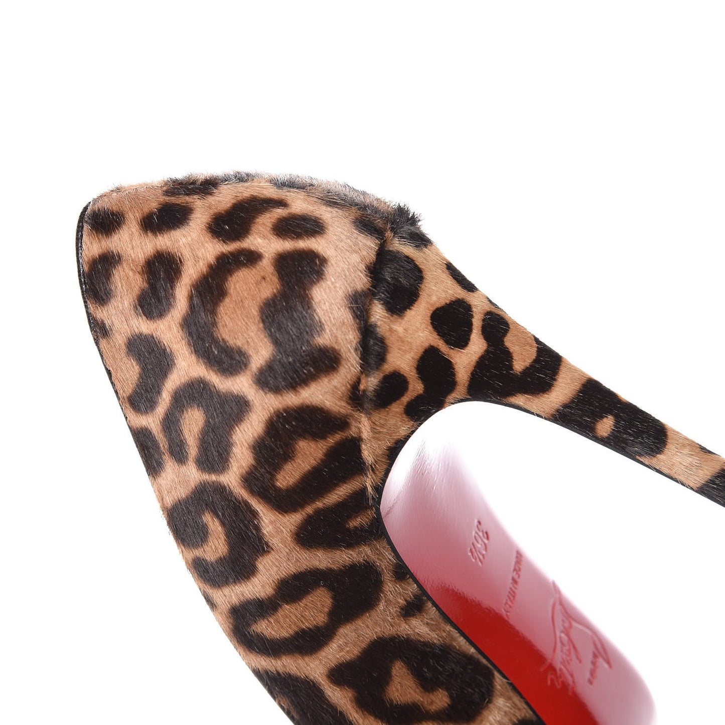 Pony Hair Jaguar Print Pigalle Follies 100 Pumps 36.5 Brown