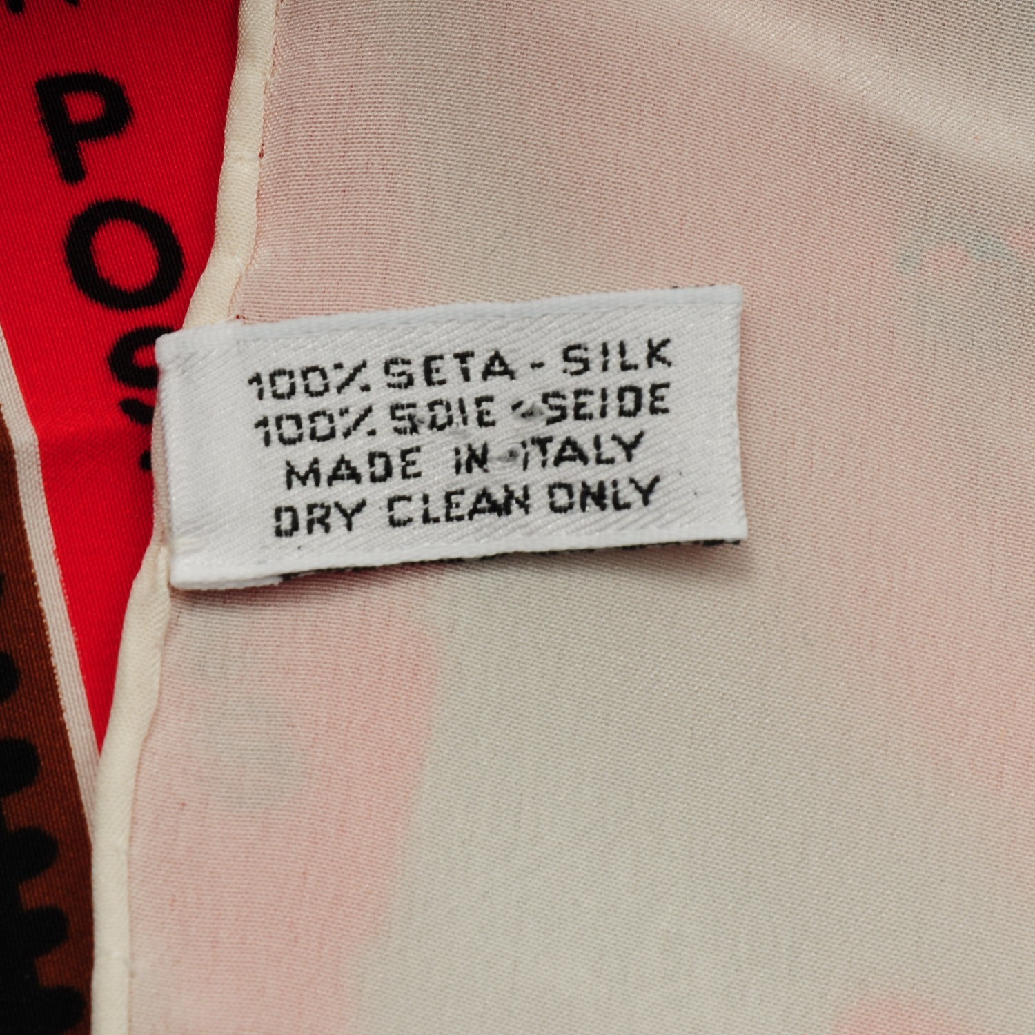 Chanel Silk Stamps Scarf Ivory Black 3 of 4