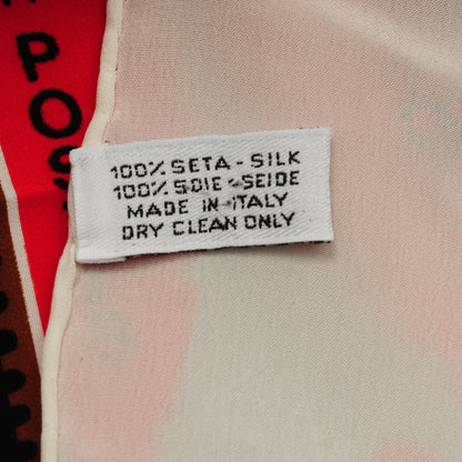 Chanel Silk Stamps Scarf Ivory Black 3 of 4