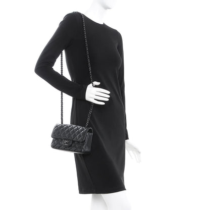 Chanel Crumpled Calfskin Quilted Mini Rectangular Flap So Black 2 of 7