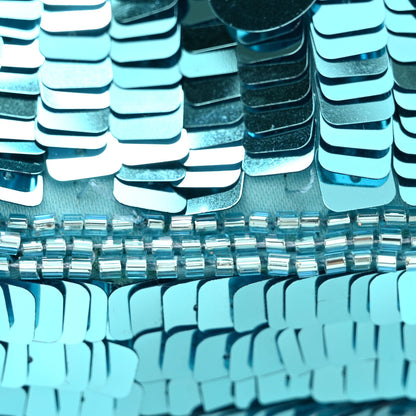 Fendi Sequin Paillettes Vitello Grace Sex and the City Baguette Spring Turquoise 12 of 14