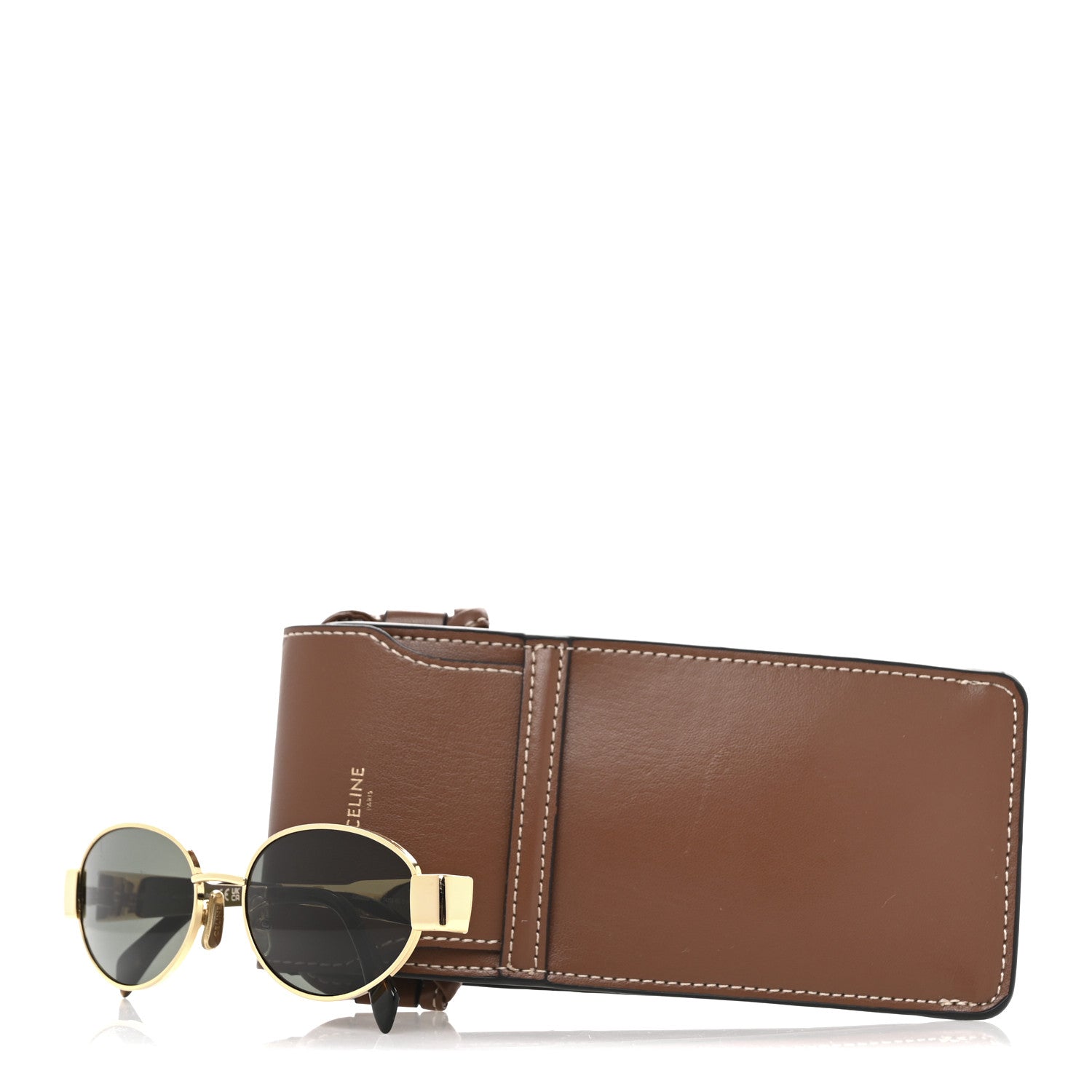 Celine Metal Triomphe 01 Sunglasses CL40235U Gold Green 8 of 8