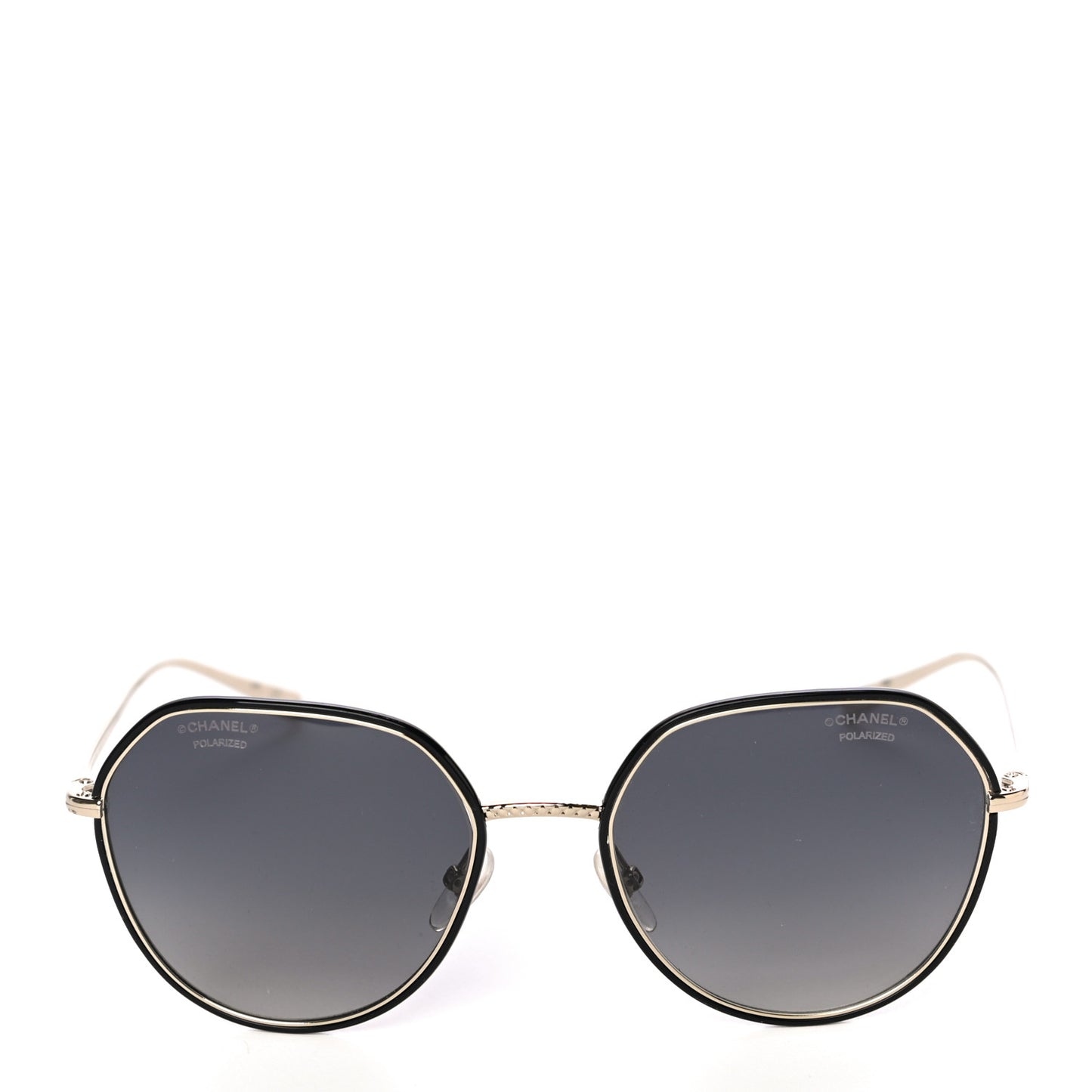 Round Sunglasses 4251-J Gold Black