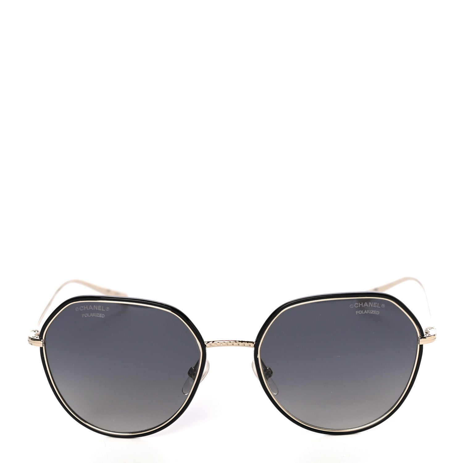 Chanel Round Sunglasses 4251-J Gold Black 4 of 8