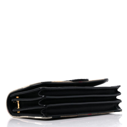 Burberry House Check Bridle Calfskin Small Madison Buckle Bag Black 4 of 13