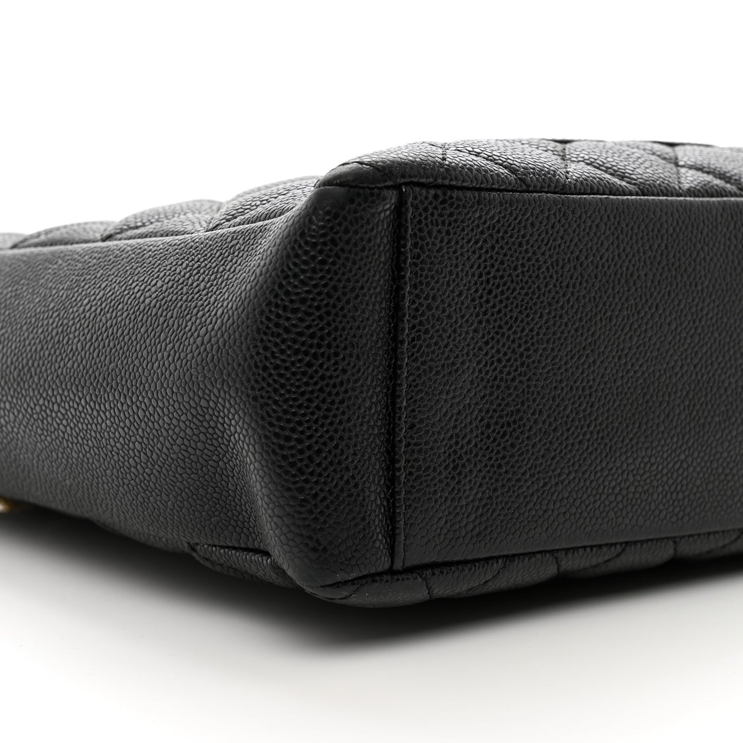 Caviar Quilted Petit Shopping Tote PST Black