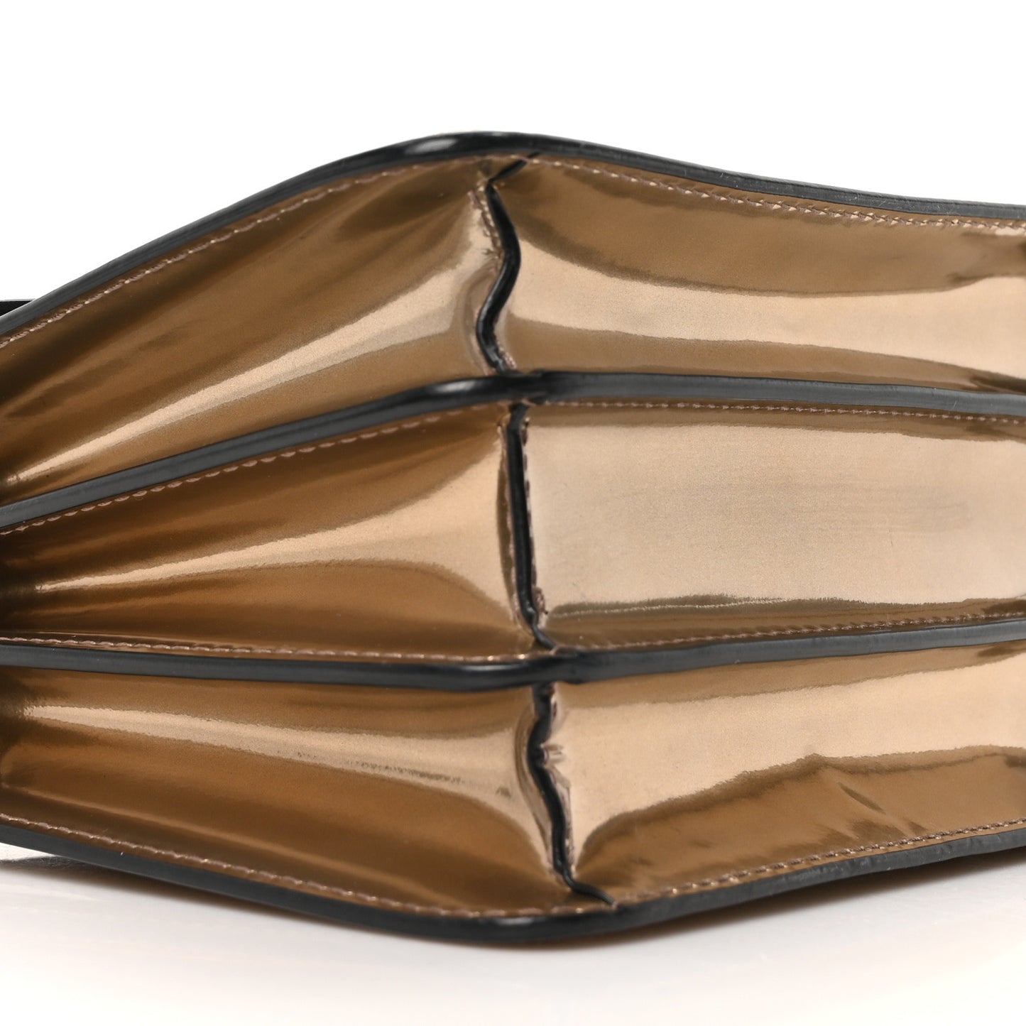 Metallic Calfskin Serpenti Forever Top Handle Gold