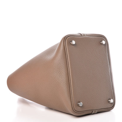 Hermes Taurillon Clemence Picotin Lock 18 PM Etoupe 4 of 11
